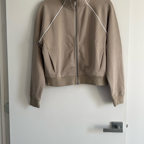 NWT Spanx Tan Zip-Up Track Jacket - Picture 11 of 15